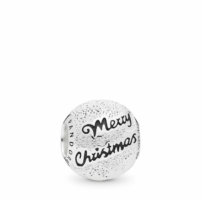 Pandora Merry Christmas Charm - Sterling Silver/Enamel/Black - Canada | TW3340TG